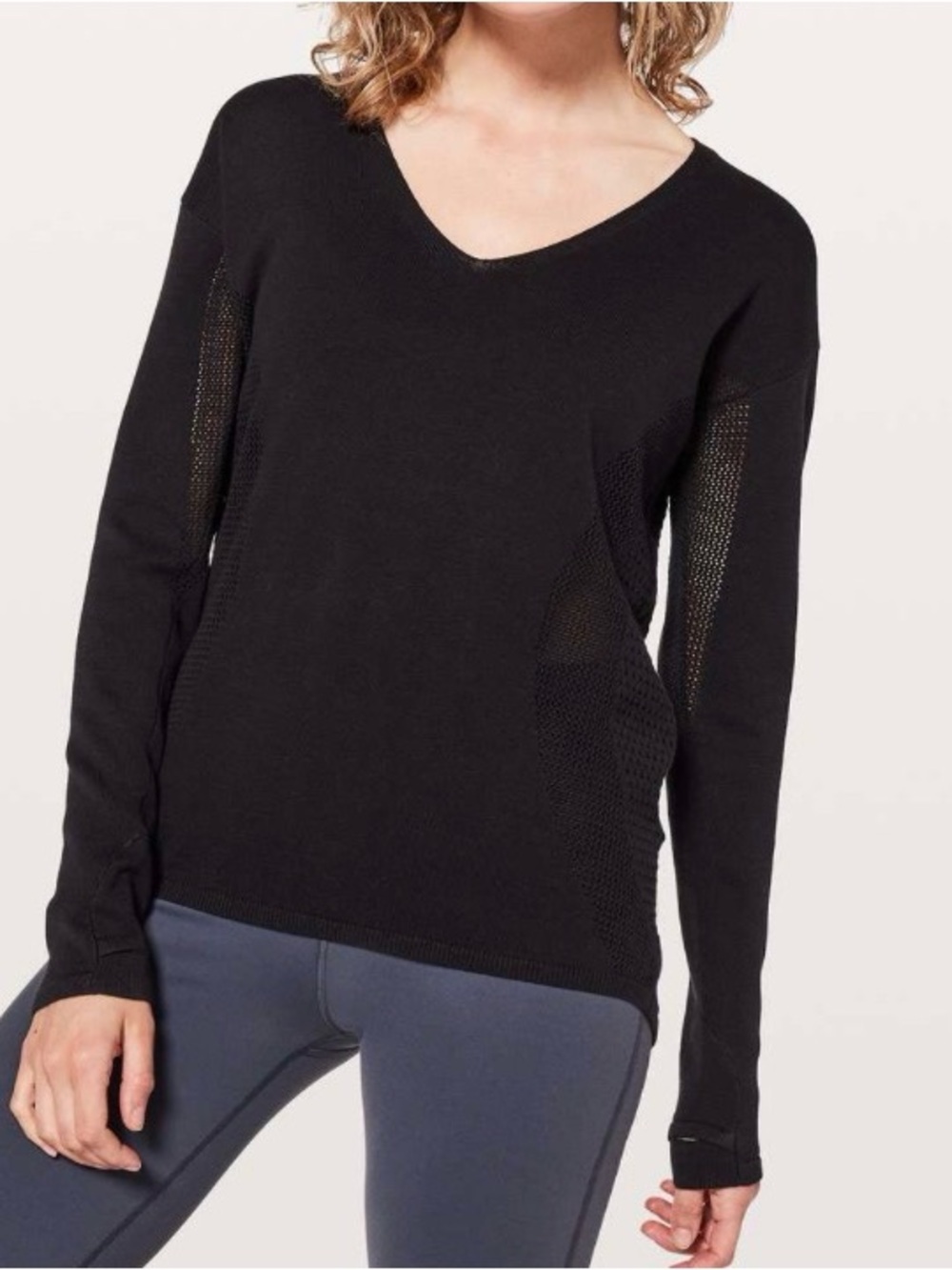 Lululemon Still Movement Sweater ~ 8 ~ Black